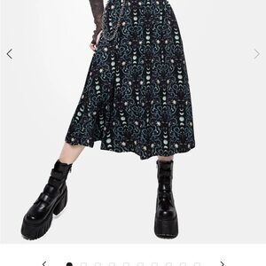 Pythia Print Button Up Midi Skirt